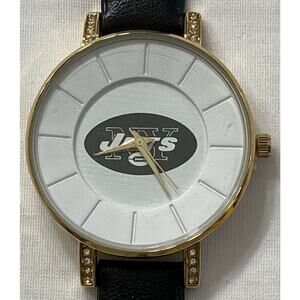 New Women's New York Jets Lunar Style Sparo Sports Watch Black Leather Band